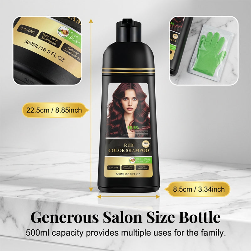📢📢50% OFF !! ⏰ 3-in-1 Hair Color Shampoo & Conditioner for Gray Coverage