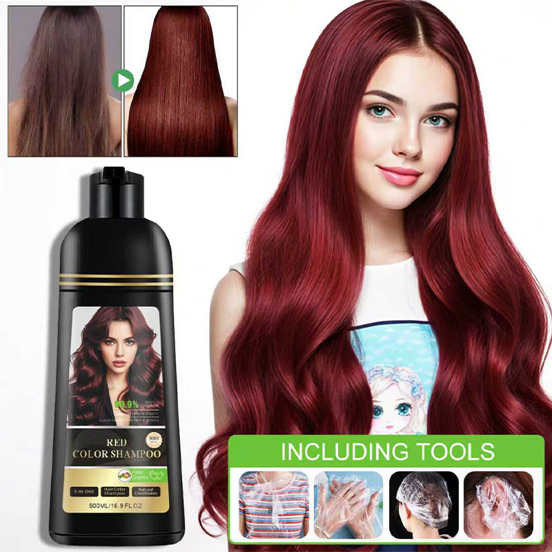 📢📢50% OFF !! ⏰ 3-in-1 Hair Color Shampoo & Conditioner for Gray Coverage