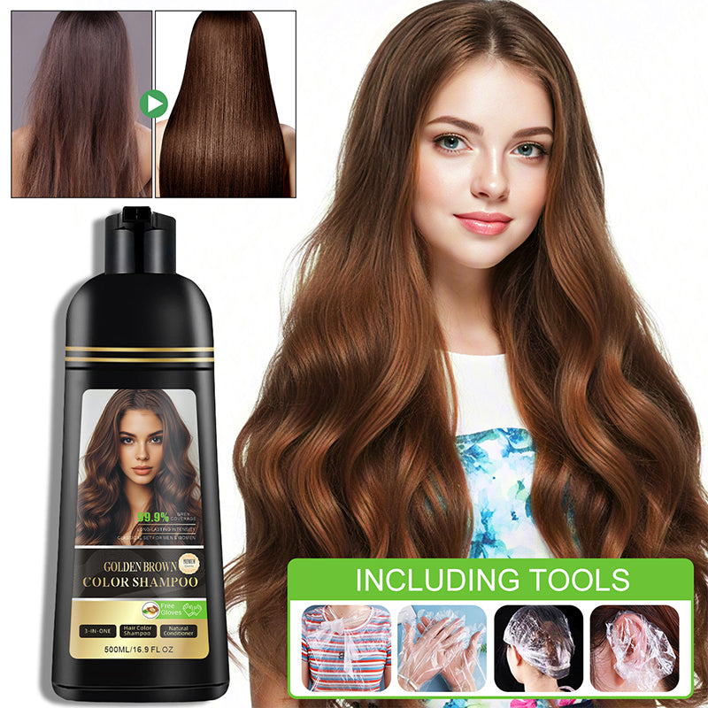 📢📢50% OFF !! ⏰ 3-in-1 Hair Color Shampoo & Conditioner for Gray Coverage