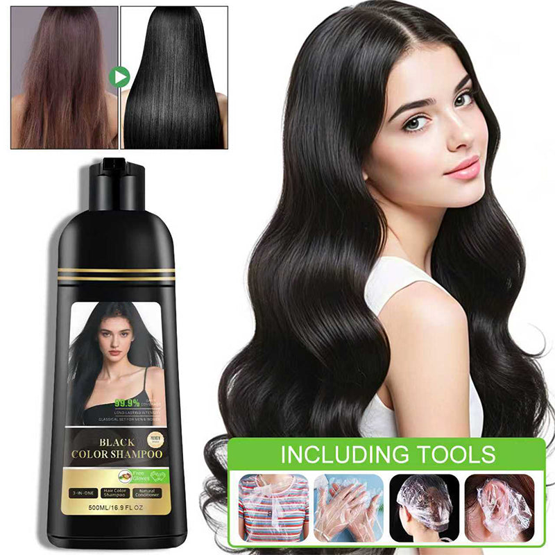 📢📢50% OFF !! ⏰ 3-in-1 Hair Color Shampoo & Conditioner for Gray Coverage