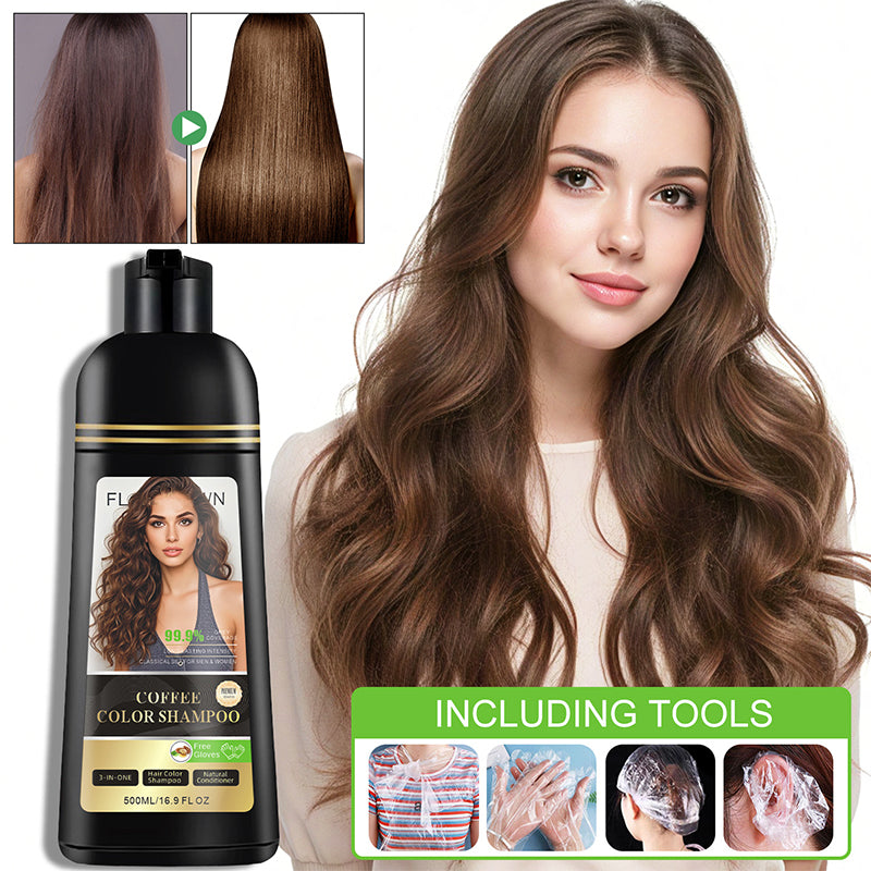📢📢50% OFF !! ⏰ 3-in-1 Hair Color Shampoo & Conditioner for Gray Coverage