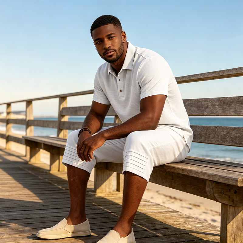 🎉 2026 Sale — Over 15,000 Sold!☀️Men's Summer Shirt & Crop Pants Set – Breathable, Relaxed Fit 🌴