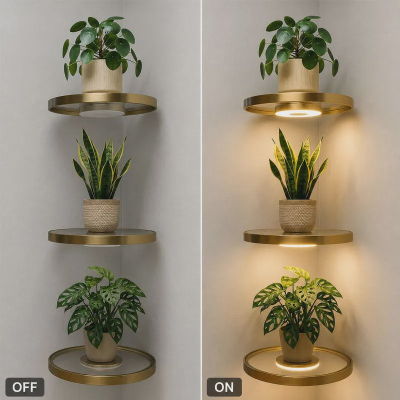 🪴 LIMITED‑TIME 50% OFF! ✨ Floating Shelf with Built‑in LED Light – Elegant, Cord‑Free, Decorative ✨