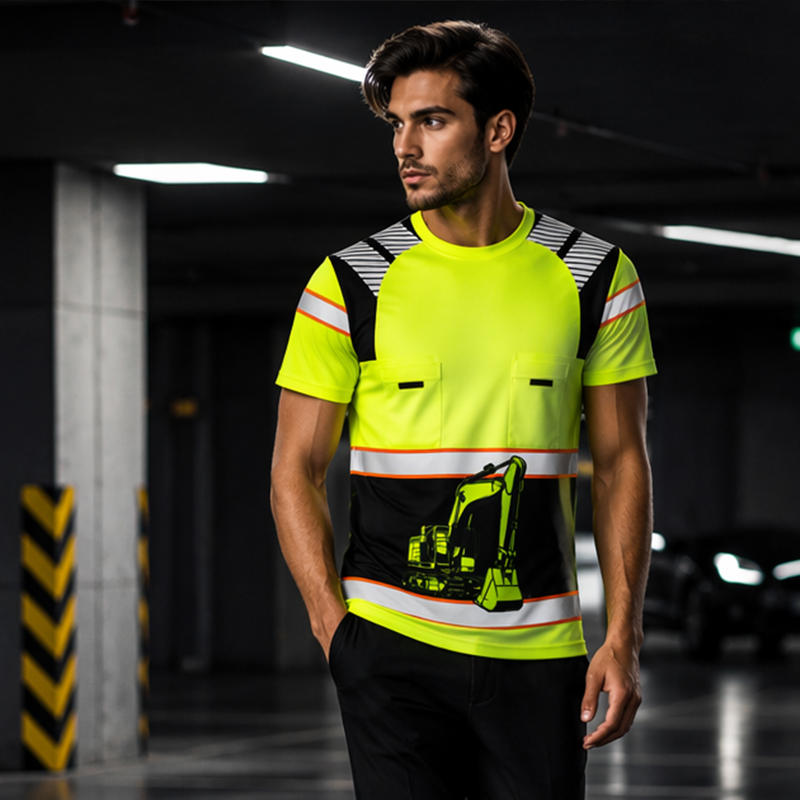 🔥 Pro-Favorite Bold Excavator Graphic Tee – Polyester – Breathable 🚜
