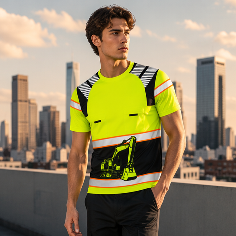 🔥 Pro-Favorite Bold Excavator Graphic Tee – Polyester – Breathable 🚜