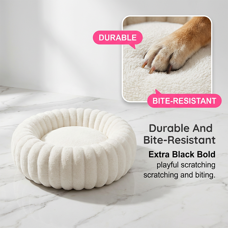 🎉 2026 Sale — Over 35,700 Sold 🐾 Round Calming Pet Bed – Cat & Dog Sleeping Mat ☁️