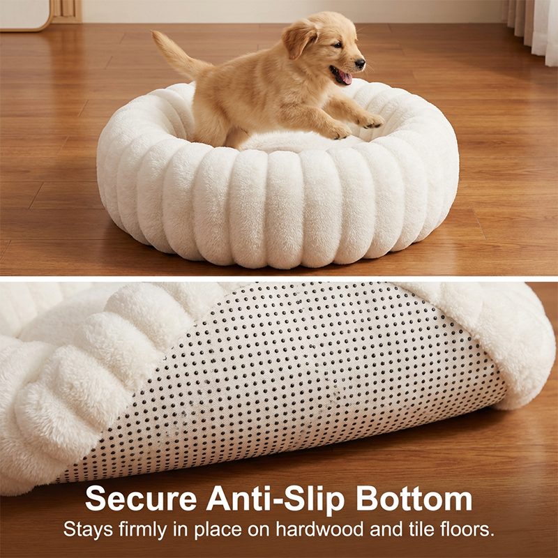 🎉 2026 Sale — Over 35,700 Sold 🐾 Round Calming Pet Bed – Cat & Dog Sleeping Mat ☁️