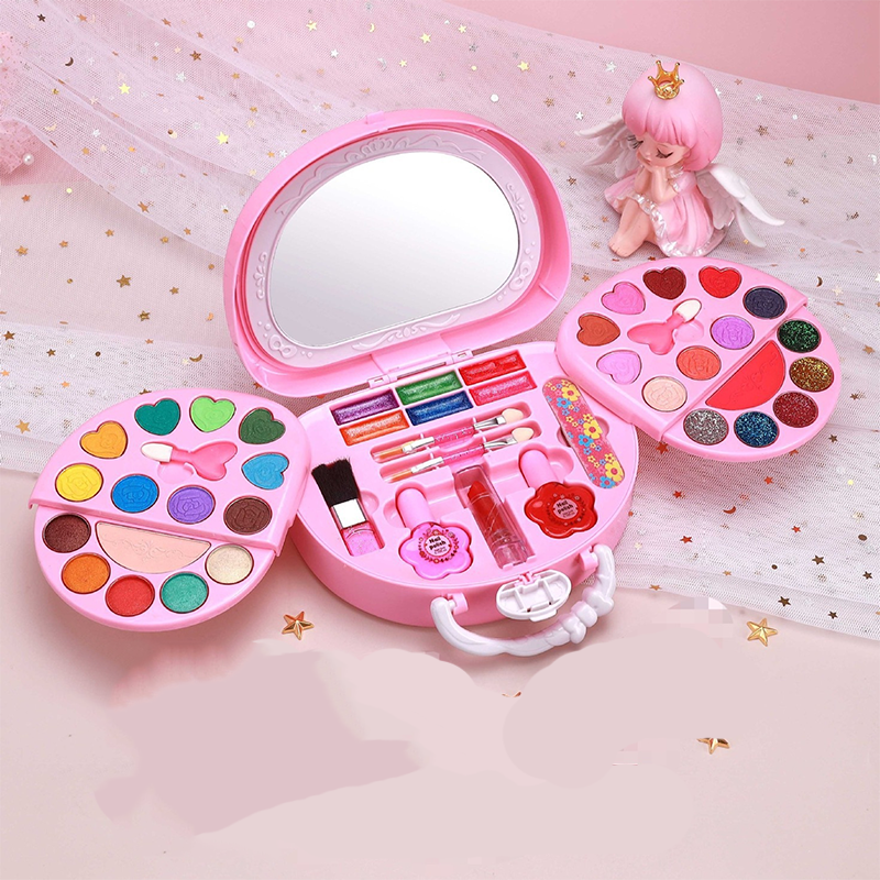 ⏳Time-Limited Special⏰Kids Washable Makeup Toy Set with Portable Pink Handbag