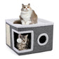 🎉 2026 Sale — Over 18,000 Sold! 🐾 2-in-1 Foldable Cat Cube House – Dual-Level, Built-in Scratching Pad – Hide, Perch & Scratch – Space-Saving, Portable, All-Season Comfort 🏠