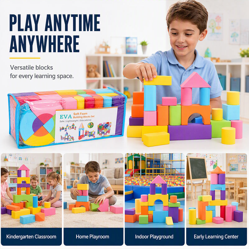 ⏳Limited-time 50% off⏰Kids Soft EVA Foam Building Blocks Set🏰