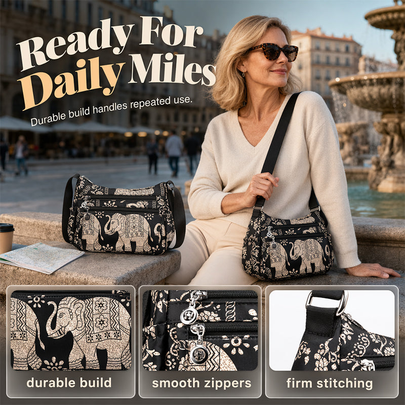 Women Elegant Nylon Travel Messenger Bag