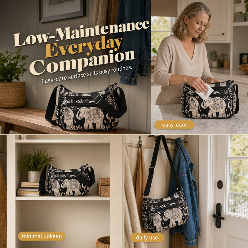 Women Elegant Nylon Travel Messenger Bag