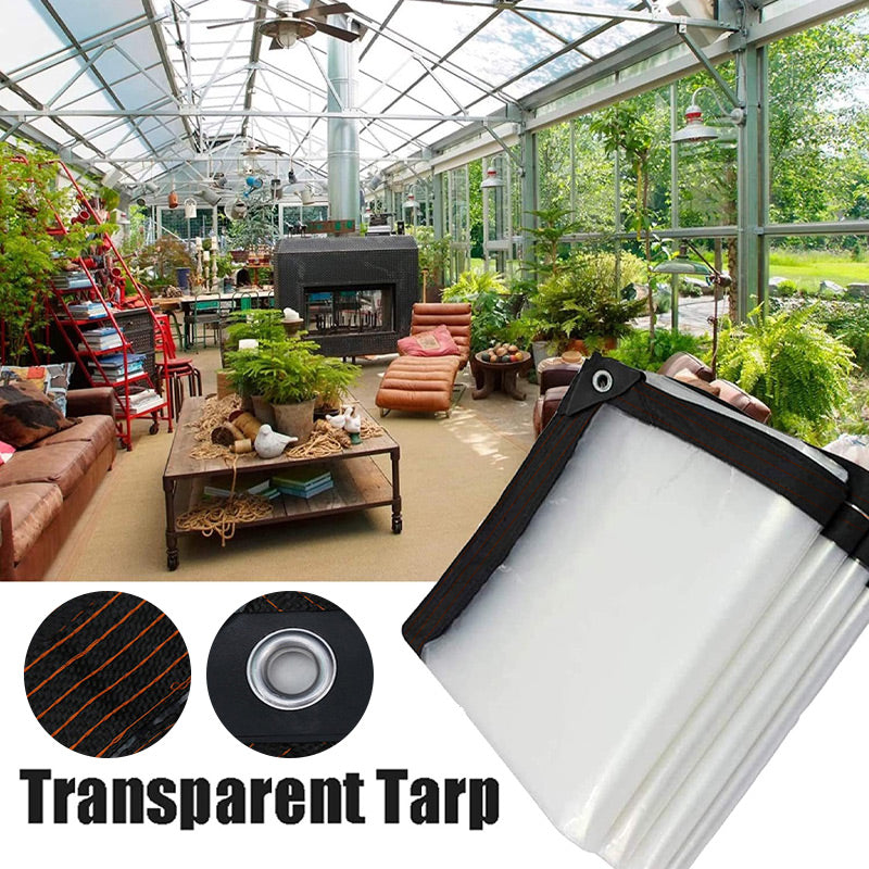 📢📢45% OFF !! ⏰Heavy-Duty Transparent Waterproof Insulated Tarp