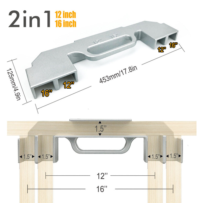 📢📢50% OFF !! ⏰Aluminum Alloy Framing Stud Layout Tool