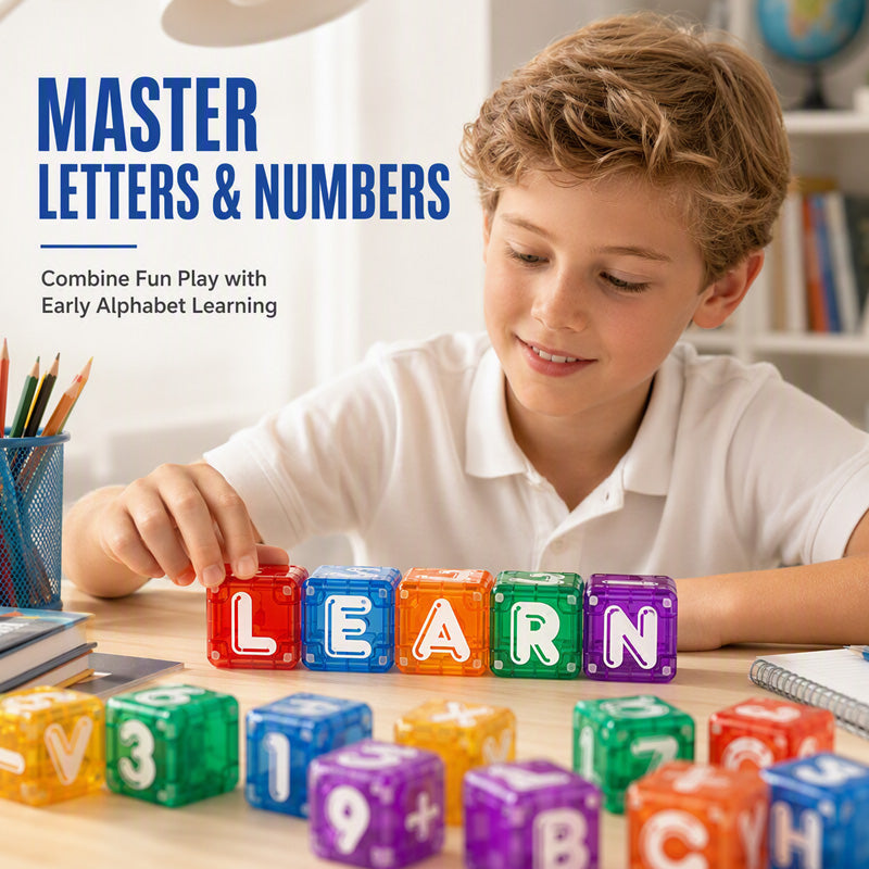 📢📢50% OFF !! ⏰Magnetic Alphabet Number Cubes for Children