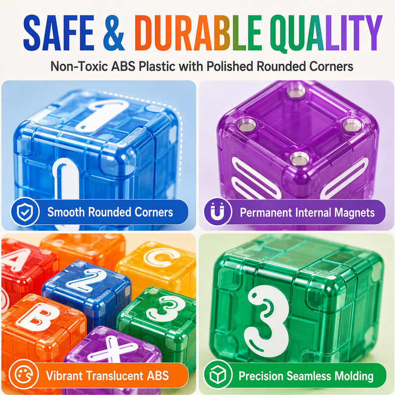 📢📢50% OFF !! ⏰Magnetic Alphabet Number Cubes for Children