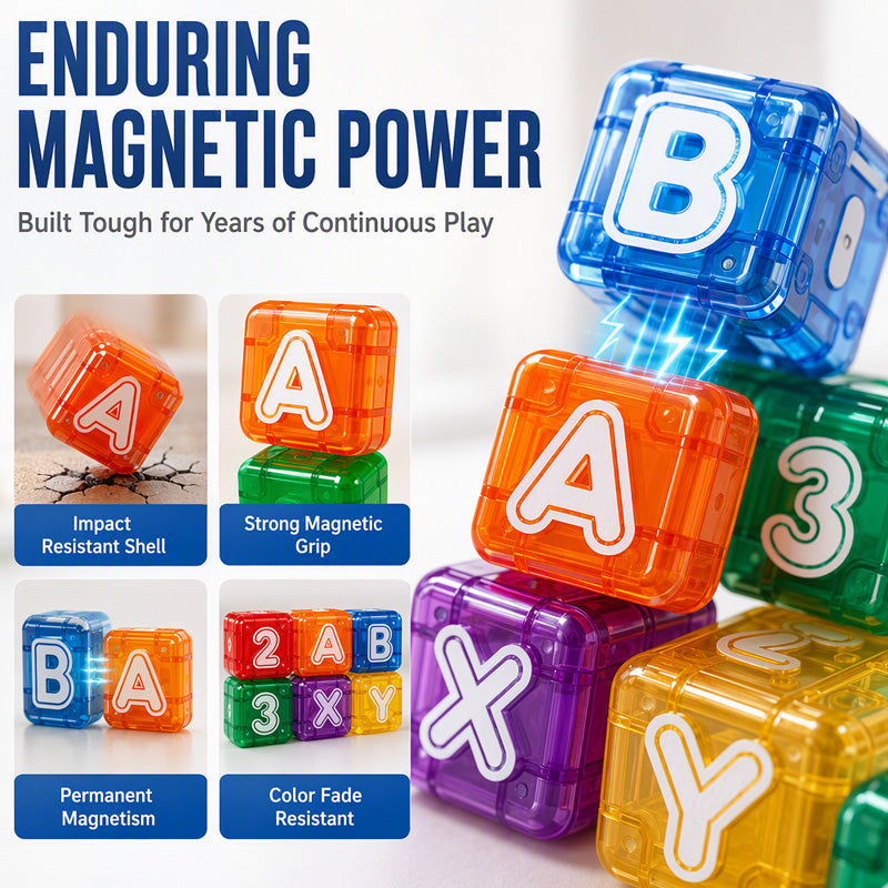 📢📢50% OFF !! ⏰Magnetic Alphabet Number Cubes for Children