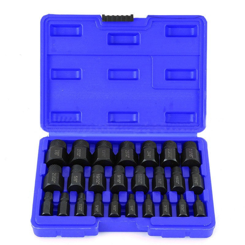 Damaged Screw Extractor Set with Storage Case