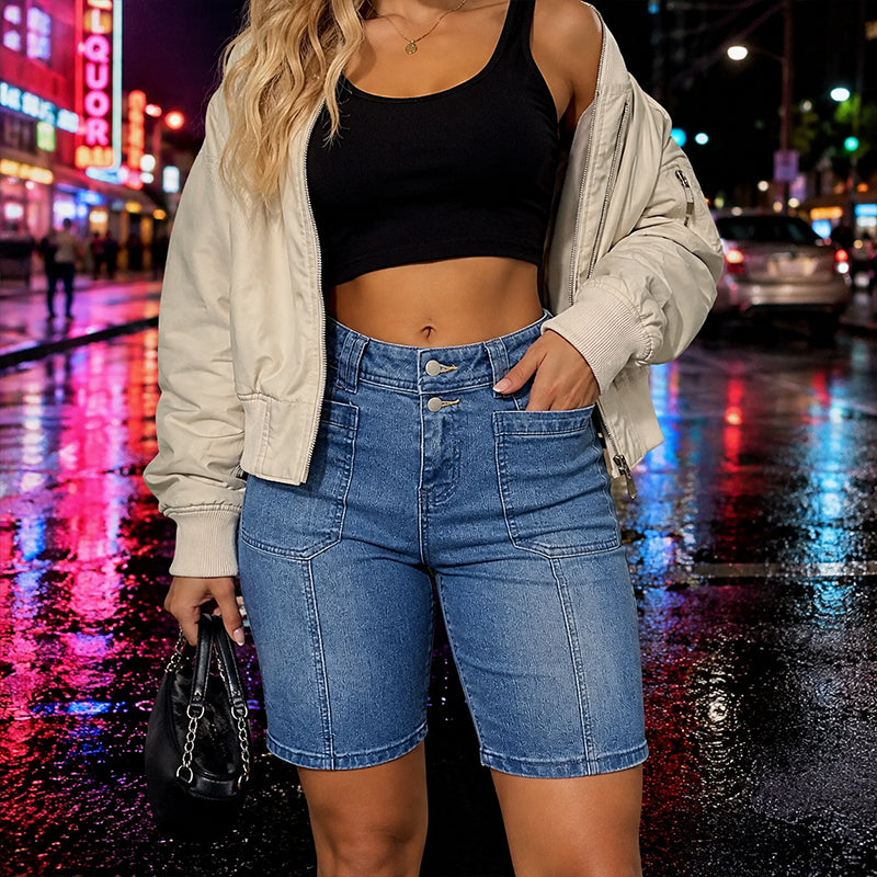 Women's Casual Denim Bermuda Shorts