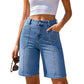 Women's Casual Denim Bermuda Shorts