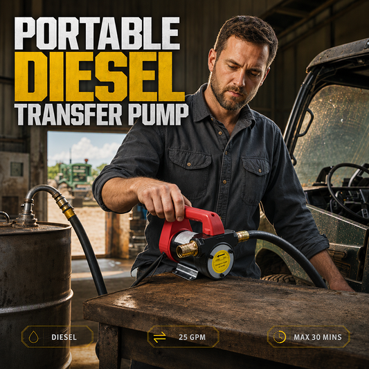 ⛽ 50% OFF NOW! 🚜 Diesel Transfer Pump – 25GPM Flow, 12V/24V/220V Options – Move Fuel Fast for Farms, Garages & Job Sites ⚡