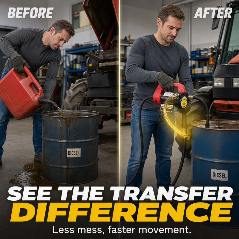 ⛽ 50% OFF NOW! 🚜 Diesel Transfer Pump – 25GPM Flow, 12V/24V/220V Options – Move Fuel Fast for Farms, Garages & Job Sites ⚡