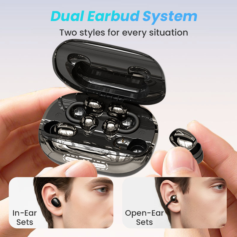 2-in-1 TWS Earbuds with Open-Ear & In-Ear Sets