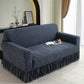 🛋️🛡️Full-Coverage Jacquard Sofa Slipcover with Ruffled Skirt
