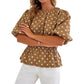 🛍️ 50% Off – Women's Polka-Dot Top – fitted cut, 3/4 sleeves & versatile – for modern everyday style 🌸