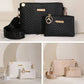 📢📢50% OFF !! ⏰Women Wave Embossed Crossbody Bag Set Wide Strap Commuter Shoulder Bag