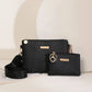 📢📢50% OFF !! ⏰Women Wave Embossed Crossbody Bag Set Wide Strap Commuter Shoulder Bag