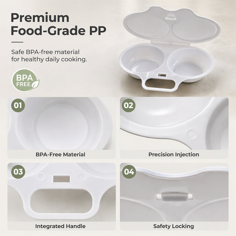 ⏳Time-Limited Special⏰Microwave Egg Poacher –  Dual‑cavity, non‑stick & easy clean.🏠