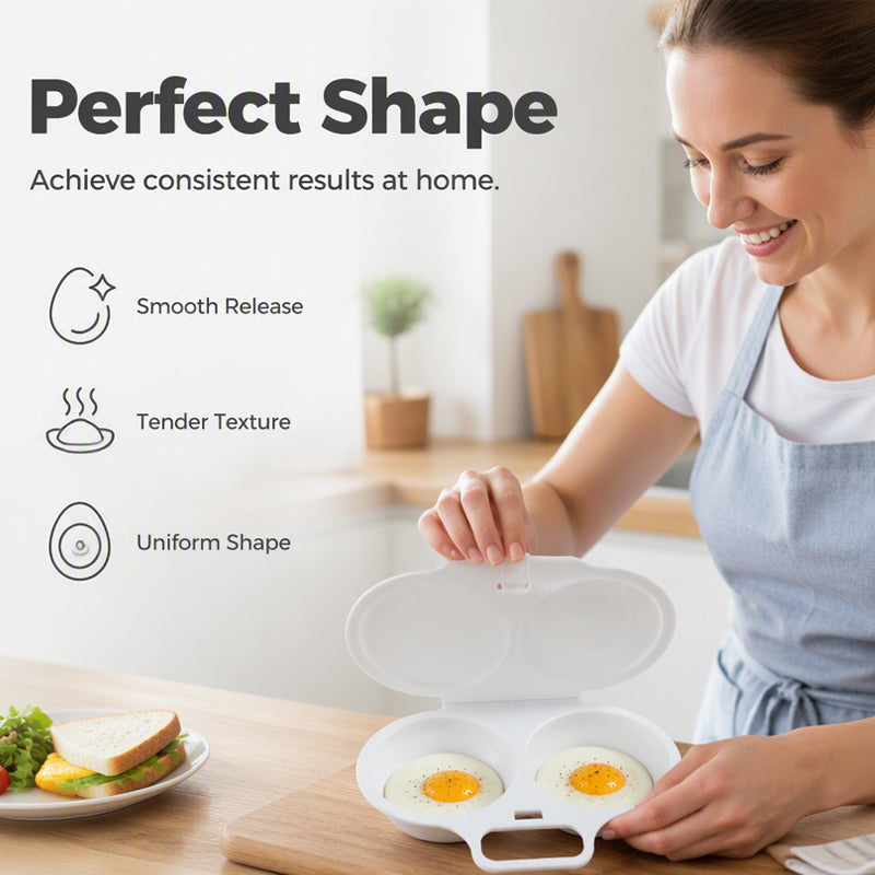 ⏳Time-Limited Special⏰Microwave Egg Poacher –  Dual‑cavity, non‑stick & easy clean.🏠