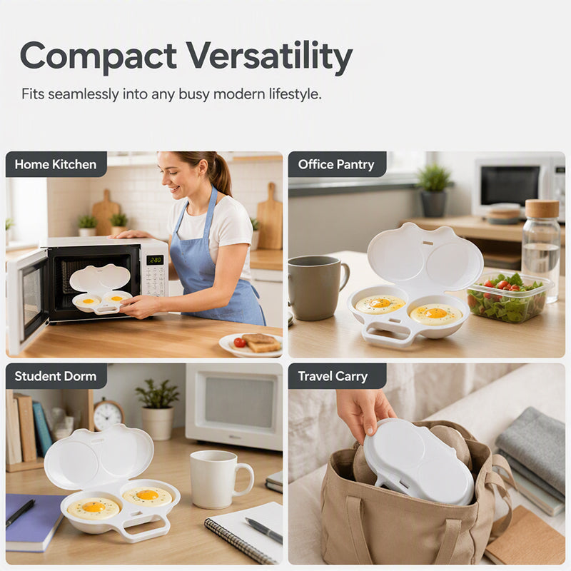 ⏳Time-Limited Special⏰Microwave Egg Poacher –  Dual‑cavity, non‑stick & easy clean.🏠