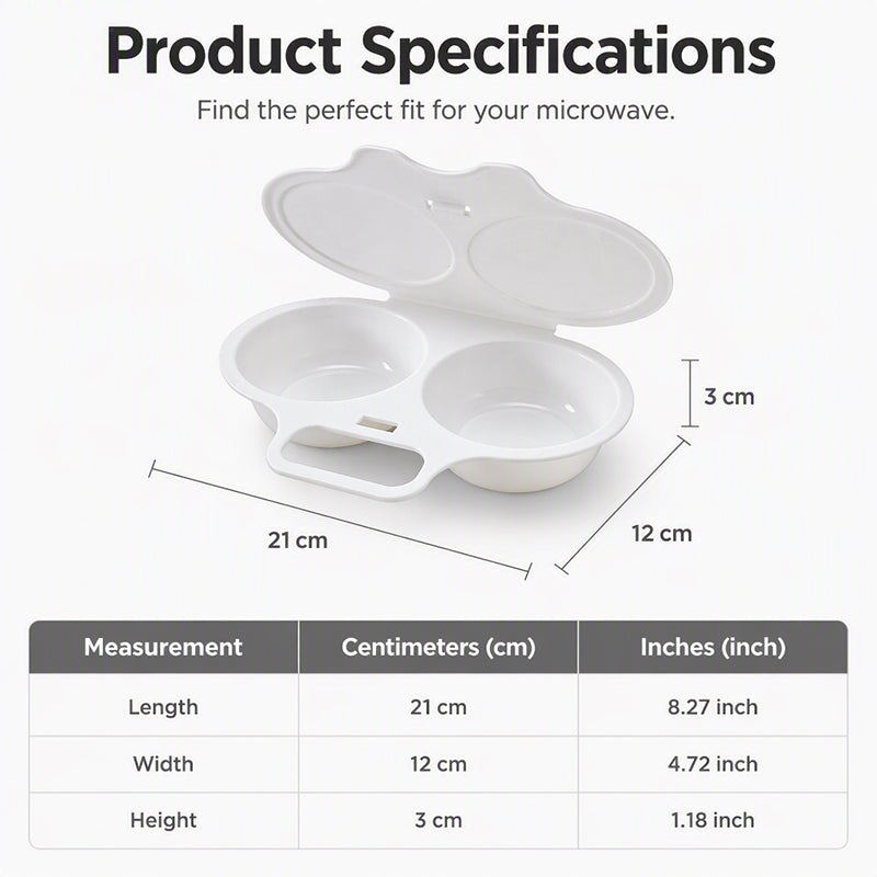 ⏳Time-Limited Special⏰Microwave Egg Poacher –  Dual‑cavity, non‑stick & easy clean.🏠