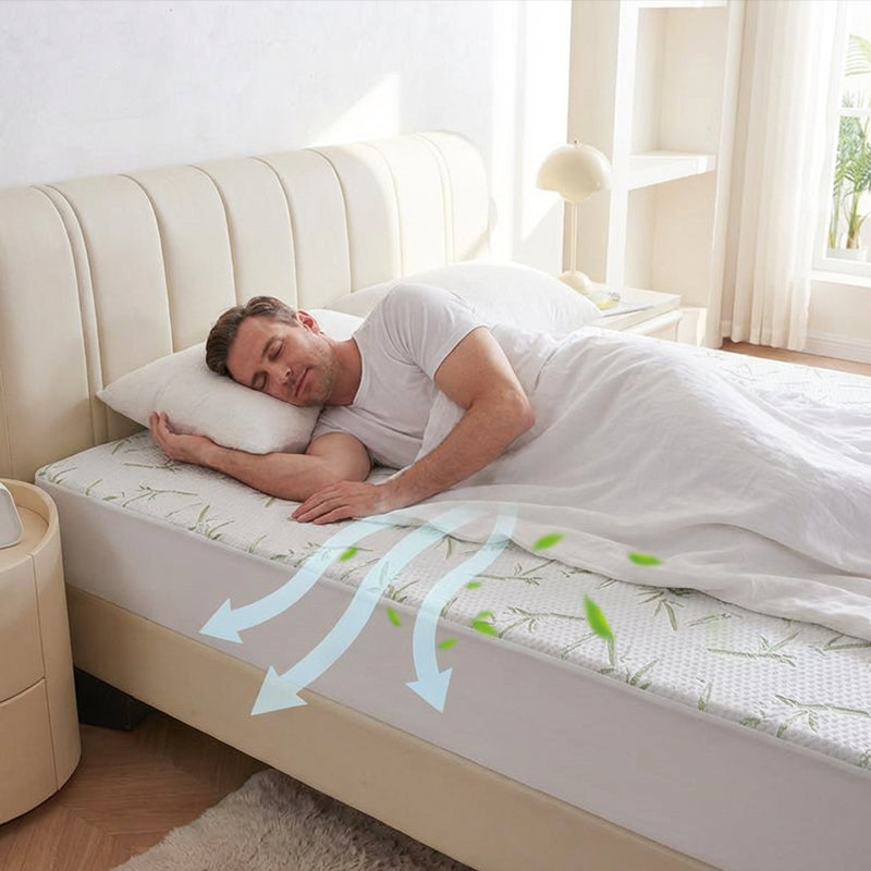 🛏️ LIMITED-TIME 50% OFF ✨ Bamboo Fiber Waterproof Mattress Protector — Noiseless TPU, Breathable & 360° Deep Pocket Snug Fit 🌱