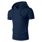 Men's Hooded Short Sleeve T-Shirt with Pocket