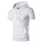 Men's Hooded Short Sleeve T-Shirt with Pocket