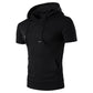 Men's Hooded Short Sleeve T-Shirt with Pocket
