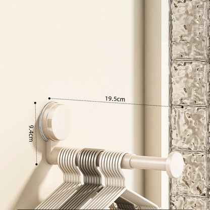 Foldable Telescopic Suction-Cup Hanger Rack