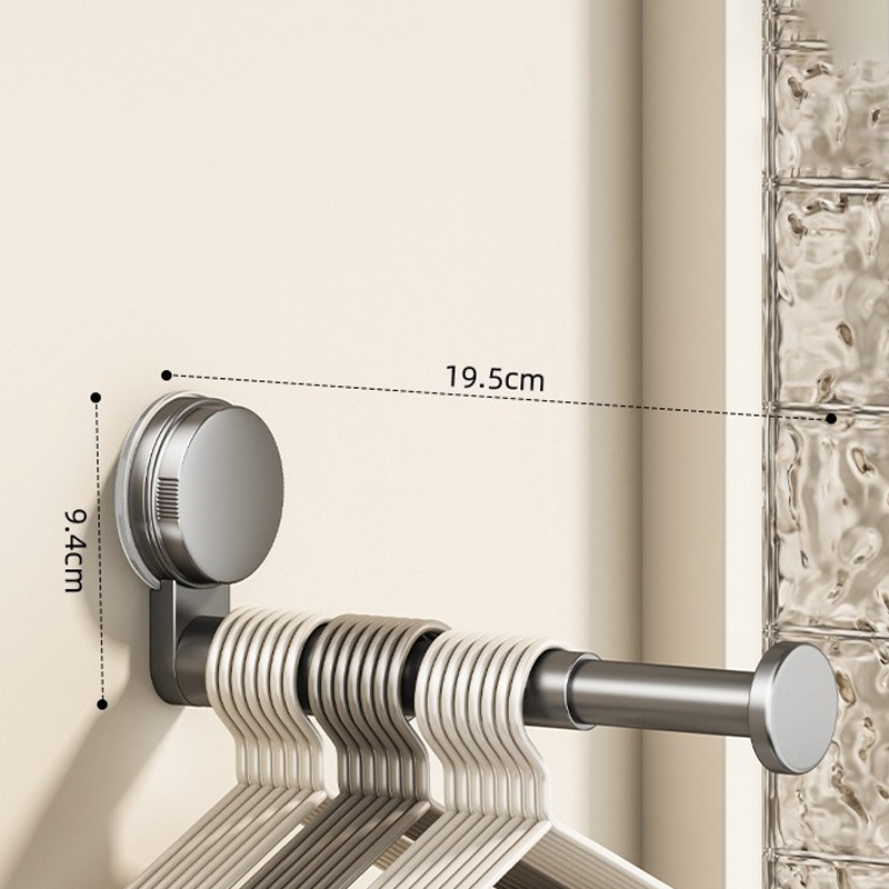 Foldable Telescopic Suction-Cup Hanger Rack
