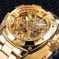 ⏳Time-Limited Special⏰Skeleton Automatic Watch – See The Movement, Feel The Craft – Self-Winding, Gold-Tone, Dress-Casual Style for Every Occasion 💼
