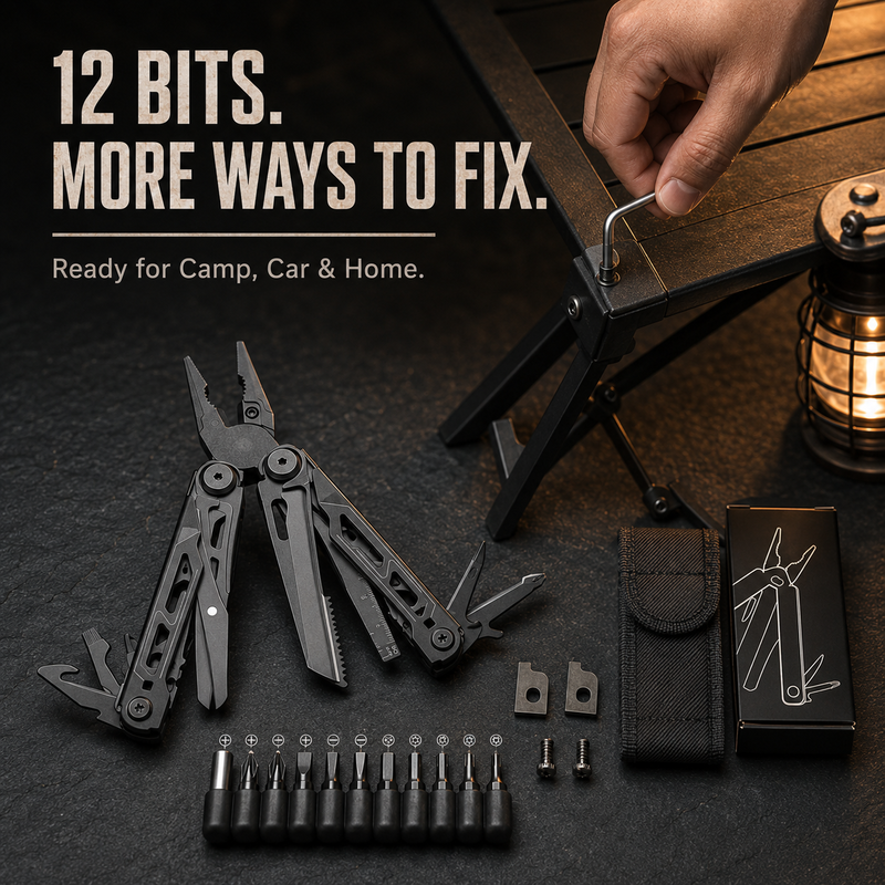 📢📢50% OFF !! ⏰Portable Folding Multi-Tool Pliers with Pouch