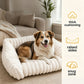 🎉 LIMITED TIME 50% OFF! 🛋️ Cozy Sofa Pet Bed – Ultra-Comfortable, Raised Bolster Edges & Super-Soft Ribbed Plush – Fits Cats & Dogs ✨