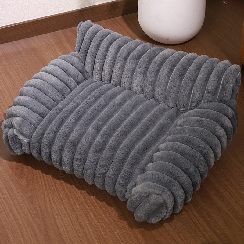 🎉 LIMITED TIME 50% OFF! 🛋️ Cozy Sofa Pet Bed – Ultra-Comfortable, Raised Bolster Edges & Super-Soft Ribbed Plush – Fits Cats & Dogs ✨
