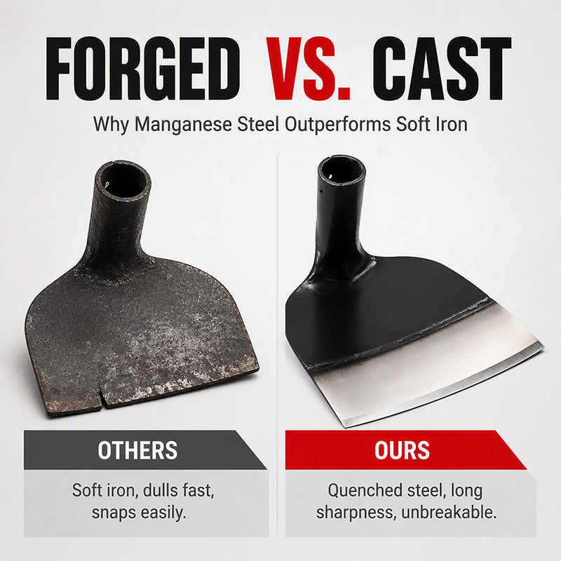 📢📢50% OFF !! ⏰Heavy Duty Manganese Steel Flat Hoe Head