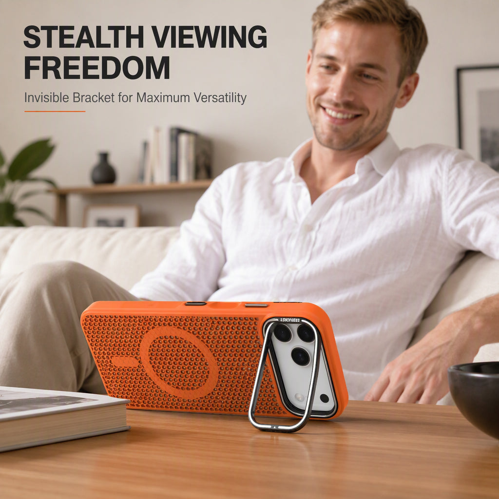 Heat Dissipating Honeycomb Magnetic Phone Case with Kickstand
