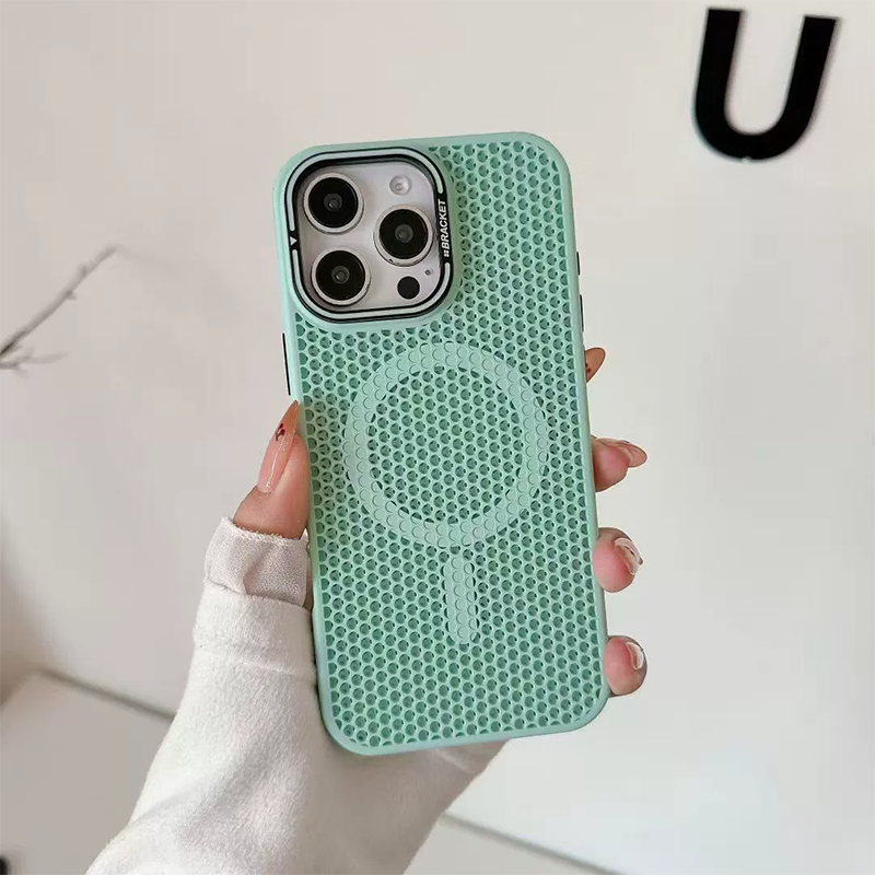 Heat Dissipating Honeycomb Magnetic Phone Case with Kickstand