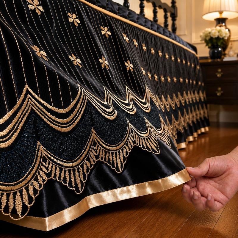 🎉 2026 Sale — Over 33,500 Sold!🛏️Quilted Elastic Four‑Corner Bed Skirt ✨