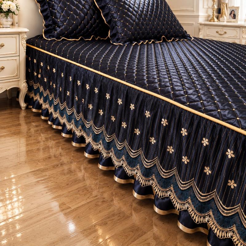 🎉 2026 Sale — Over 33,500 Sold!🛏️Quilted Elastic Four‑Corner Bed Skirt ✨